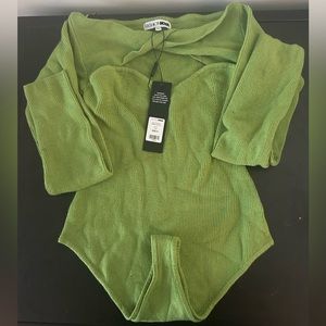 Green Long Sleeved Bodysuit